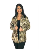 Kadın Tek Cepli Desenli Kalın Oduncu Ceket Gömlek (Hardal-Haki) thumbnail 1