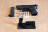 Walther P22 9mm  P.A.K. için tabanca standı 10 mermi lik - 6