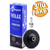 Don Yağı Mavi Katı Cila Polisaj Parlatma Metal 1 Kg + Polisaj Keçesi 115 Mm + Matkap Aparatı M14 - 1