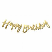 Gold Happy Birthday Kaligrafi Banner - 1