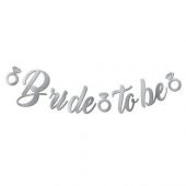 Gümüş Bride To Be Kaligrafi Banner - 1