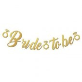 Gold Bride To Be Kaligrafi Banner - 1