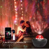 QASUL Bluetooth + USB Hoparlör Lazer Işıklı Sese Duyarlı Renkli Disko Parti Lambası - 3
