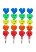 Emoji Yumurtlayan Kalp  Kurşun Kalem 4'lü Paket - 1