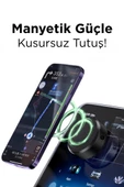 Torima X8Q Siyah Çift Taraflı Manyetik Adsorpsiyon Vakumlu Kompakt Telefonu Tutucu - 2