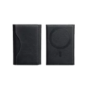 Redclick CRD-04 Suni Deri Görünümlü 5 Hazneli MageSafe Magnetik Kartlık - 1