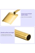 6'lı Gold Pipetli Latte Kaşığı Kokteyl Kaşığı Ve Temizleme Fırçası, 22 Cm Kürek Model - 4