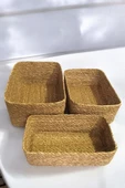 Digithome Hasır 3’lü Düzenleyici Dekoratif Sepet Organizer Dikdörtgen PNL-PH39 C-1-1-100 - 1
