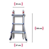 Endokon 300 cm. 10 Basamak A ve I Tipi Katlanıp Uzayabilen Mini Dev Alüminyum Merdiven - 2