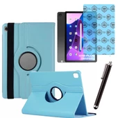Lenovo Tab M10 Plus TB 125FU 3 Nesil Uyumlu Kılıf Ekran Koruyucu Ve Kalem Set Mavi thumbnail 1