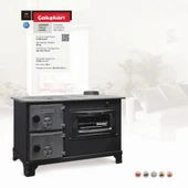 Çalışkan 213 Mat Siyah Tuğlalı Kuzine Soba - 2