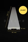 Dekoratif Boyanabilir 20 Adet 4 cm  Polistren Duvar Çıtası - 1