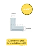 Dekoratif Boyanabilir Polimer 2,5 cm Duvar Çıtası Uyumlu Köşe Motifi - 1