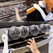 4 Lü Set Ocak- Fırın Düğme Koruyucu Kilitli Güvenlik Kapakları - 1