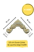 Dekoratif Polimer 2,5 cm Duvar Çıtası Uyumlu Köşe Motifi thumbnail 1
