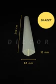Dekoratif Boyanabilir 20 Adet 2 cm  Polistren Duvar Çıtası - 1