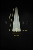 Boyanabilir Dekoratif Özel Hazır Kesim 4 cm ve 2.5 cm Duvar Çıtası - 4