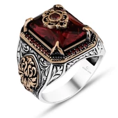 Kırmızı Zirkon Taşlı 925 Gümüş Yüzük thumbnail 8