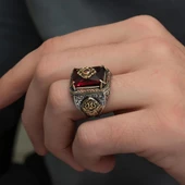 Kırmızı Zirkon Taşlı 925 Gümüş Yüzük thumbnail 11