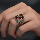 Kırmızı Zirkon Taşlı 925 Gümüş Yüzük thumbnail 12