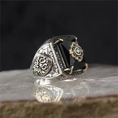 Siyah Zirkon Taşlı  Gümüş Yüzük thumbnail 2