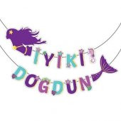 Deniz Kızı İyi Ki Doğdun 3D Banner - 1