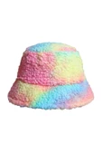 NETAVANTAJ Sıcacık Polar Balıkçı Model Gökkuşağı Şapka thumbnail 1