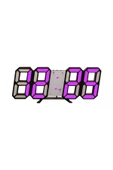 NETAVANTAJ 3d Led Dijital Alarm Termometre Takvim Özellikli Masa Duvar Saati Pembe - 1