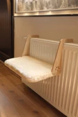 Peluş Kalorifer Petek Radyatör Yatağı Kedi Geniş Kedi-Köpek Kalorifer Yatağı, Hediye Paspas - 8