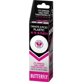 Butterfly R40+ 3 Yıldız ITTF Onaylı 3 lü Masa Tenisi Maç Topu 85144 - 1