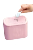 Oto Araba Çöp Kutusu Kapaklı Organizer Çöp Kovası Pembe - 2