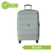 Vegmann Polipropilen (PP) Atlas Gri Büyük Boy Valiz thumbnail 1