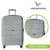 Vegmann Polipropilen (PP) Atlas Gri Büyük Boy Valiz thumbnail 4