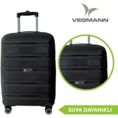 Vegmann Polipropilen (PP) Atlas Siyah Büyük Boy Valiz - 3