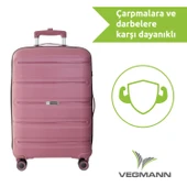 Vegmann Polipropilen (PP) Atlas Mürdüm Büyük Boy Valiz - 7