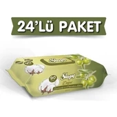 Sleepy Pamuk Zeytin 90'lı Paket 24lü Islak Havlu thumbnail 2