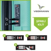 Vegmann Polipropilen (PP) Atlas Su Yeşili Büyük Boy Valiz - 4