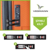 Vegmann Polipropilen (PP) Atlas Turuncu Büyük Boy Valiz - 4