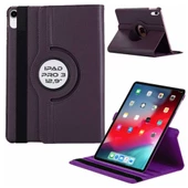 Apple iPad Pro 3 12.9 inç 3 Nesil Uyumlu Kılıf Ekran Koruyucu Ve Kalem Set Mor thumbnail 2