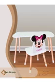 Çocuk Ders Çalışma Masa Sandalye Takımı 4-12 yaş minnie mouse ( LİVA AHŞAP ) - 2