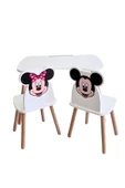 Çocuk Aktivite 1 Masa 2 Sandalye Takımı 4-12 Yaş Mickey Mouse Ve Minnie Mouse - 3