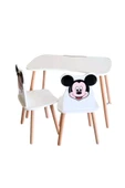 Çocuk Aktivite 1 Masa 2 Sandalye Takımı 4-12 Yaş mickey mouse (LİVA AHŞAP) - 6