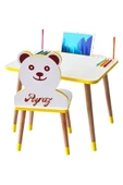 Çocuk Ders Çalışma Masa Sandalye Takımı 2-6 Yaş (LİVA AHŞAP) - 2