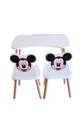 Çocuk Aktivite 1 Masa 2 Sandalye Takımı 4-12 Yaş mickey mouse (LİVA AHŞAP) - 5
