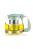 Nishev.com Evini Sev Renkli Süzgeçli Cam Demlik 700 ML – Fıstık Yeşili - 1