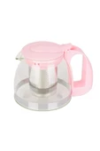 Nishev.com Evini Sev Renkli Süzgeçli Cam Demlik 700 ML – Pembe - 1