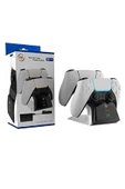 PS5 Dualsense /PS5 Slim/PS5 PRO Gamepad Hızlı Şarj İstasyonu Çift Kol Şarj Ünitesi AC Adaptörlü - 5
