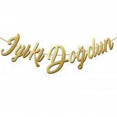 İyiki Doğdun Gold Kaligrafi Banner - 1