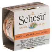 Schesir Cat Broth Naturel Sauce 70Gr - Ton Balıklı Ve Levrek Etli Kedi Konservesi  Skt: 04/2027 - 1
