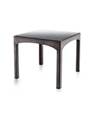 Omnipazar SY-2576 Kahverengi Rattan Kapalı Temperli Camlı Masa Kare 71008 - 1